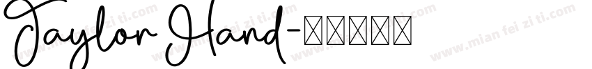 Taylor Hand字体转换
